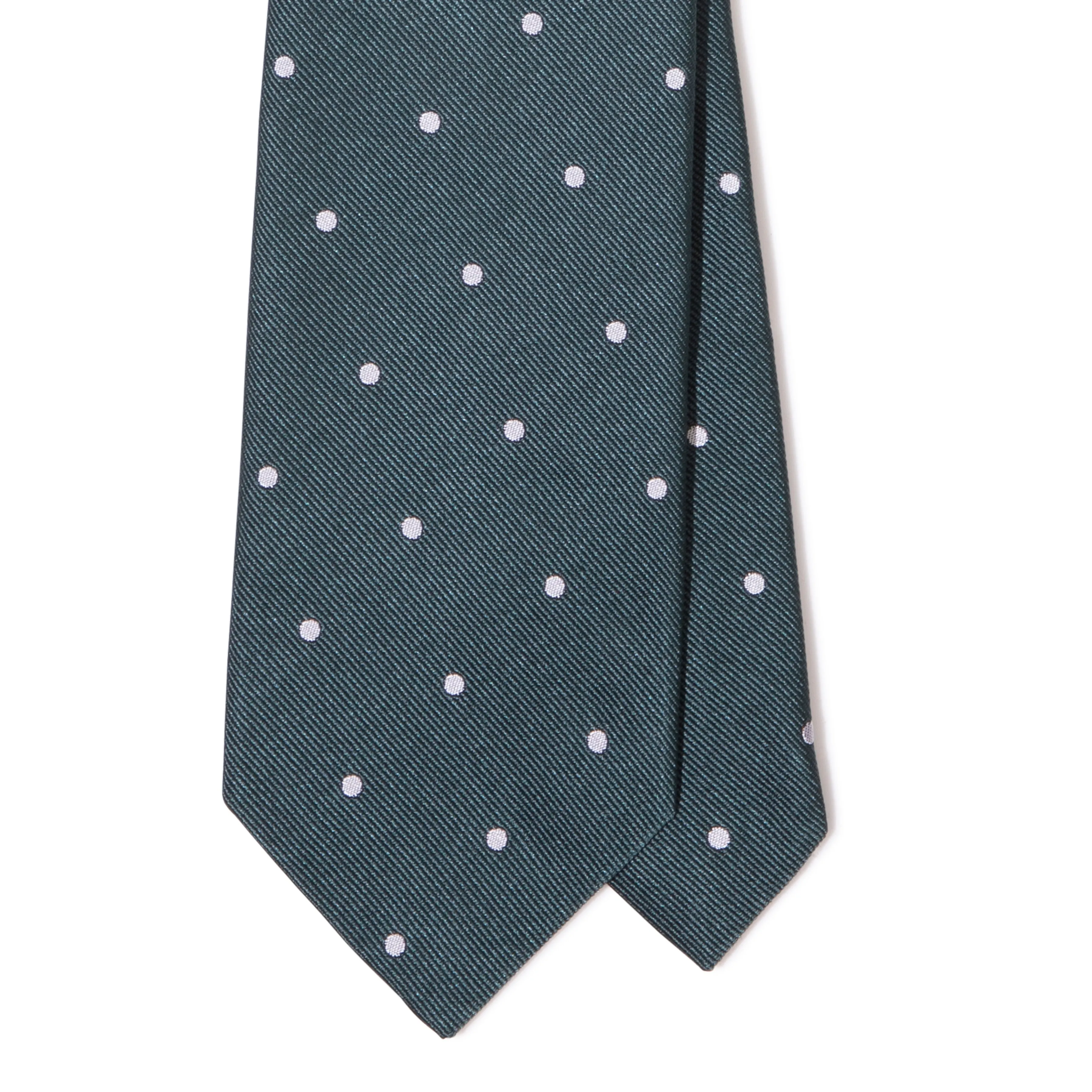 Silk Woven Reppe Dot Tipped Tie