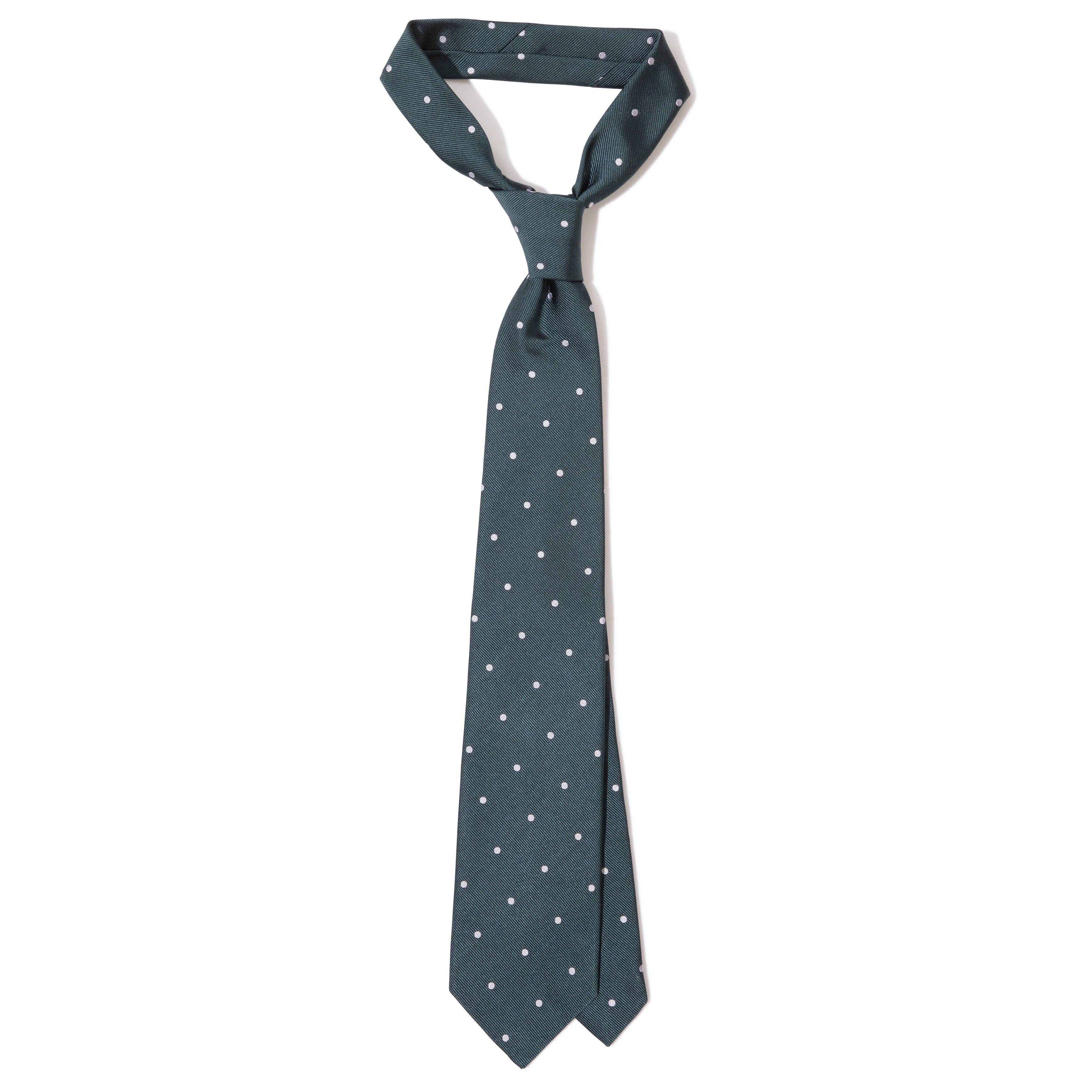 Silk Woven Reppe Dot Tipped Tie