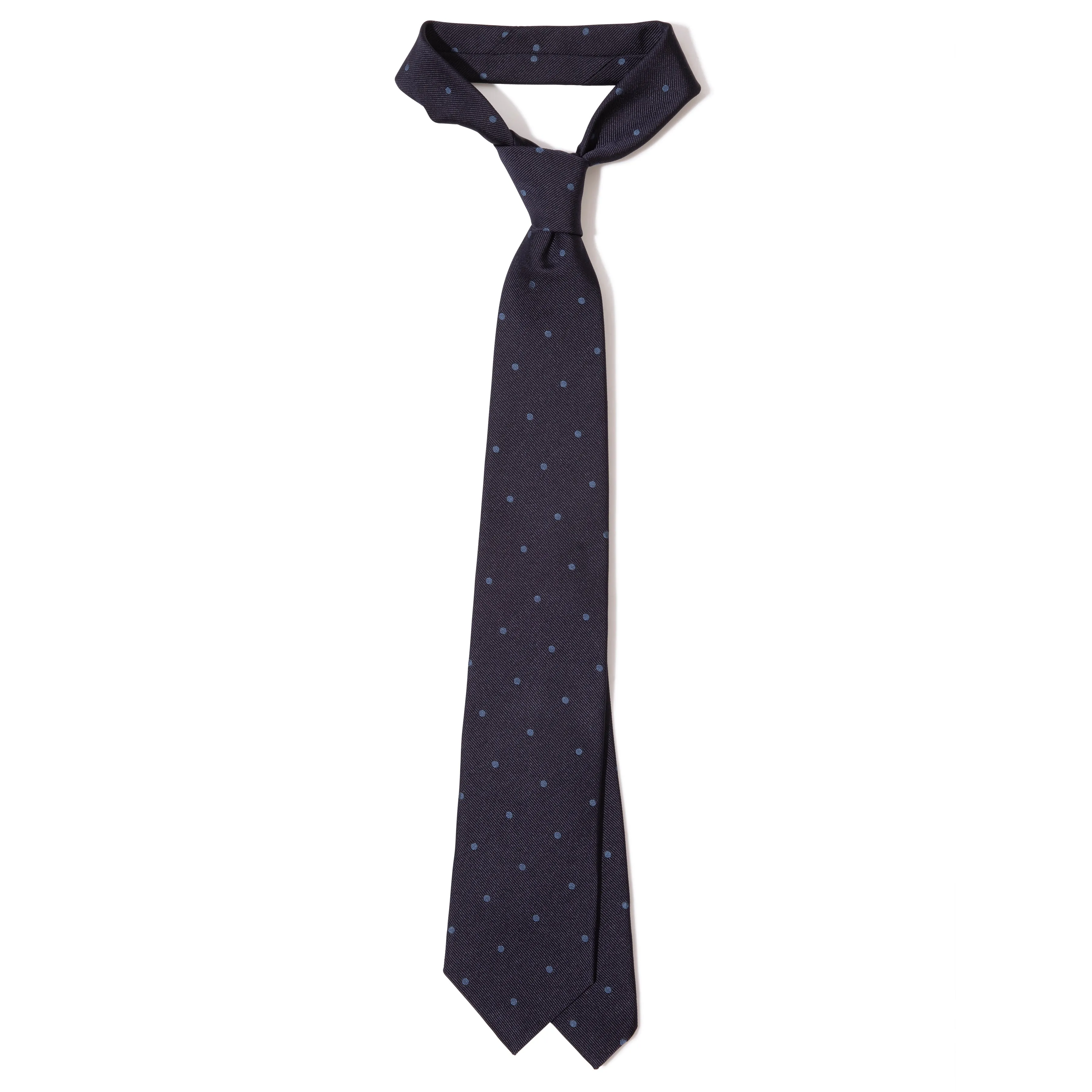 Silk Woven Reppe Dot Tipped Tie