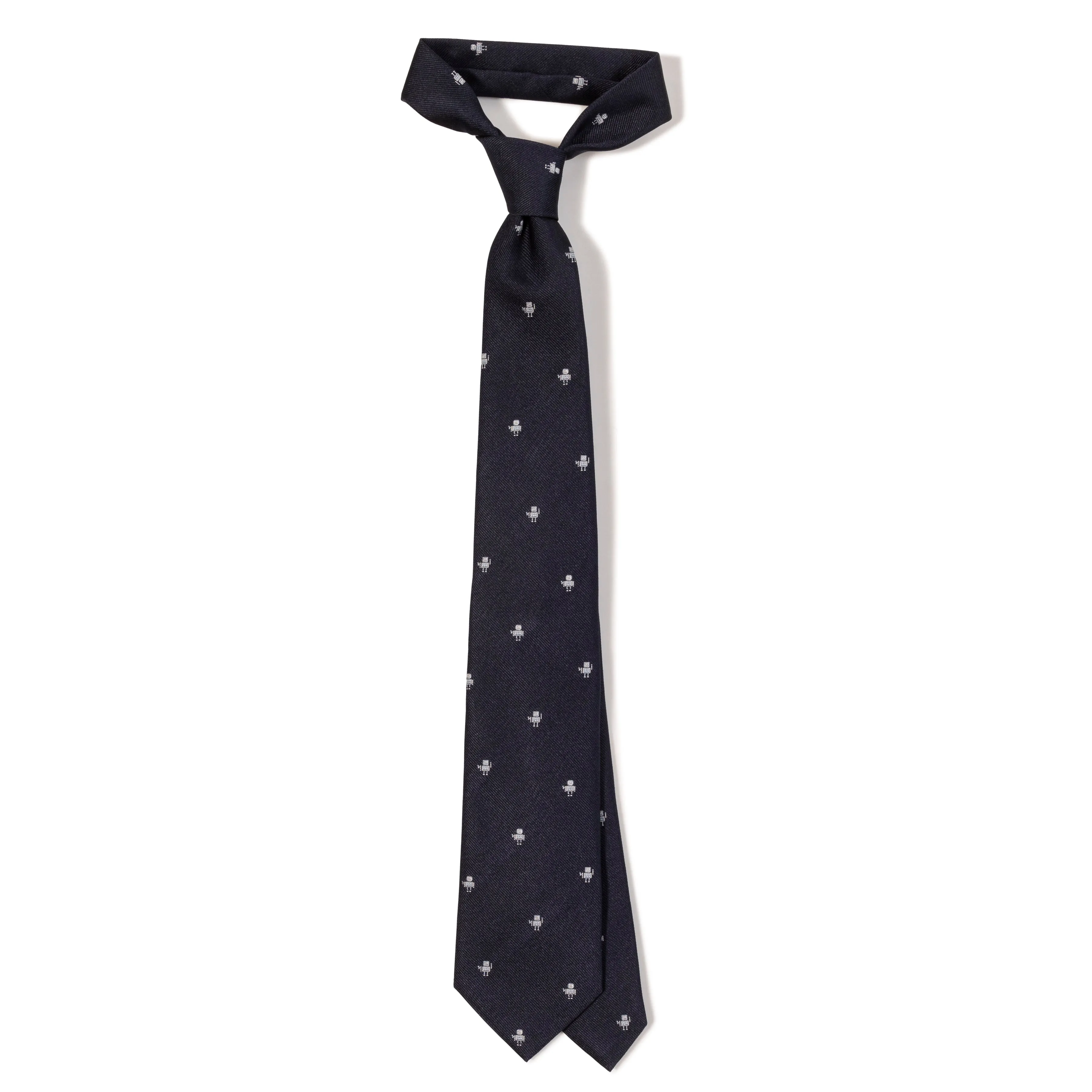 Silk Woven Robot Tipped Tie