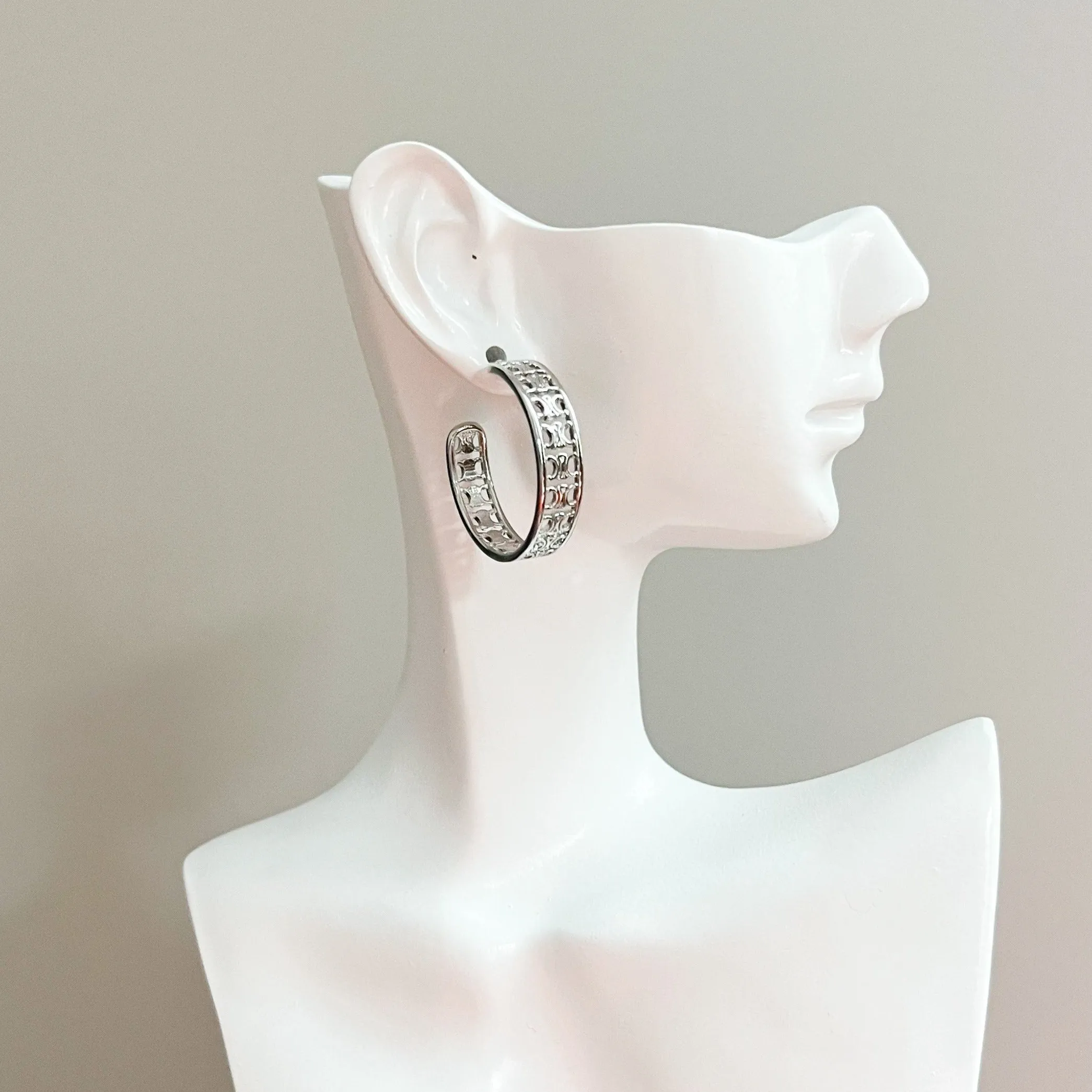 Silver Radiance Hoop Earrings