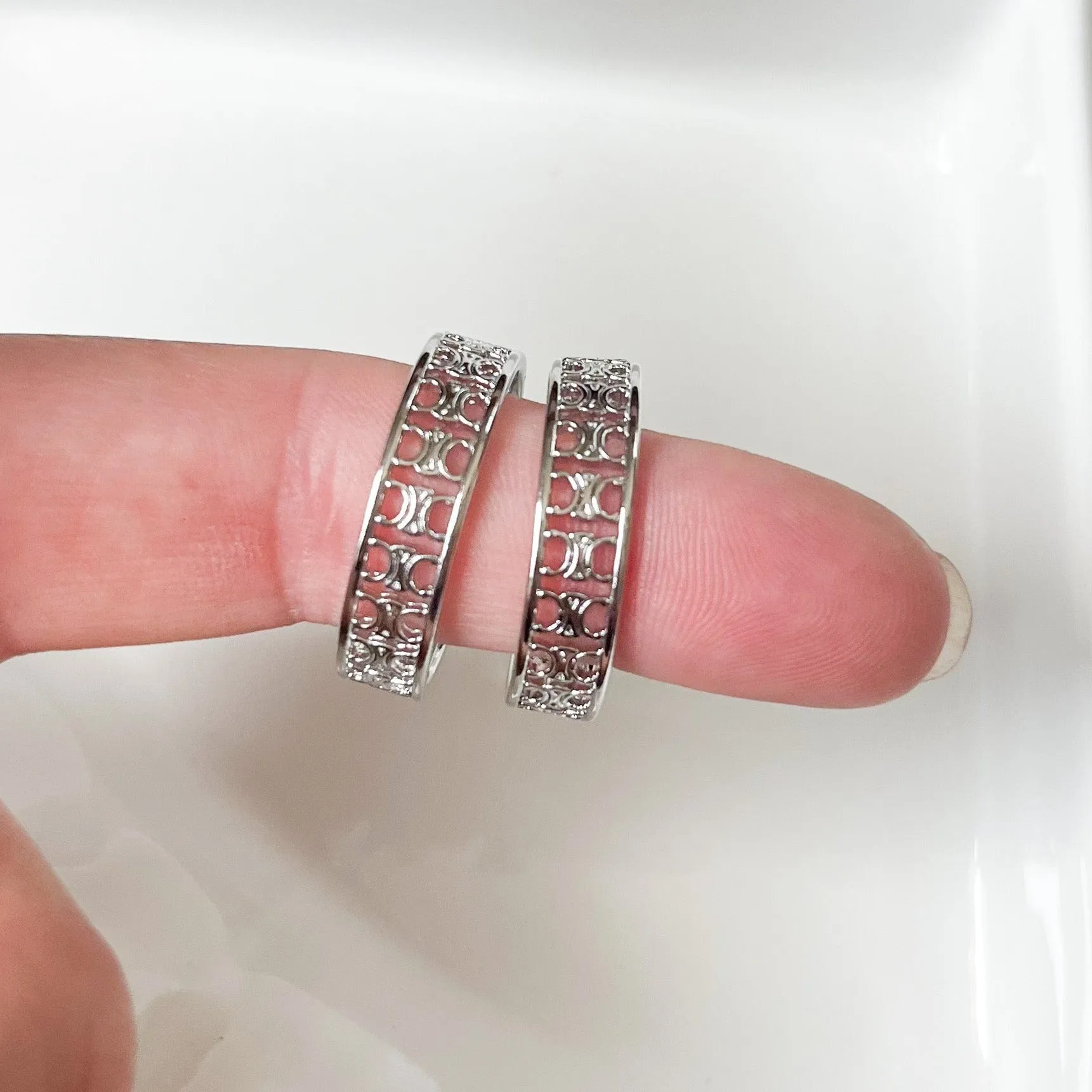 Silver Radiance Hoop Earrings