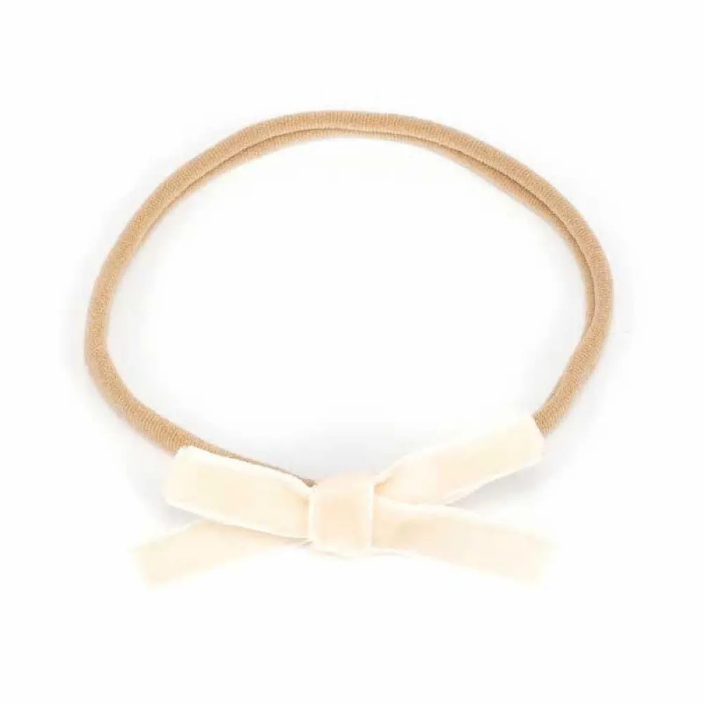 Sister Bows Petite Velvet Soft Elastic Headbands