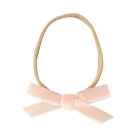 Snuggle Hunny Petite Velvet Bow - Lychee