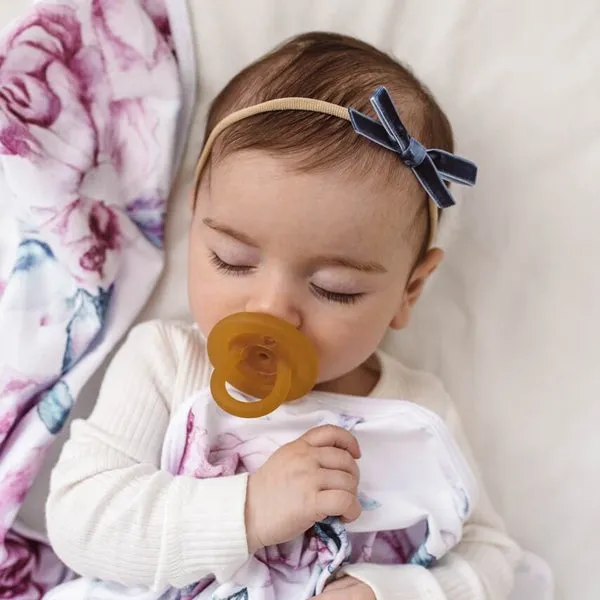 Snuggle Hunny Petite Velvet Bow - Moonlight