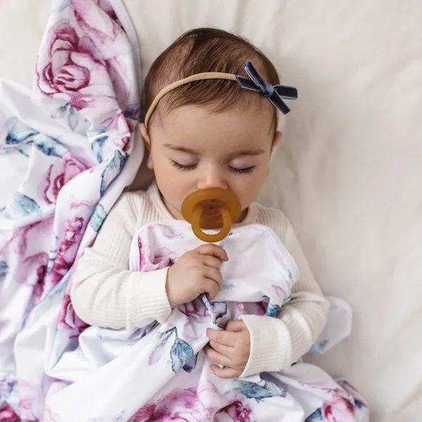 Snuggle Hunny Petite Velvet Bow - Moonlight