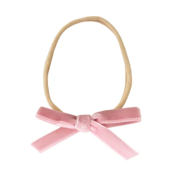 Snuggle Hunny Petite Velvet Bow - Rose Pink