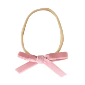 Snuggle Hunny Petite Velvet Bow - Rose Pink