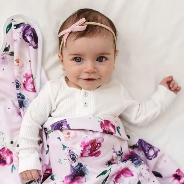 Snuggle Hunny Petite Velvet Bow - Rose Pink
