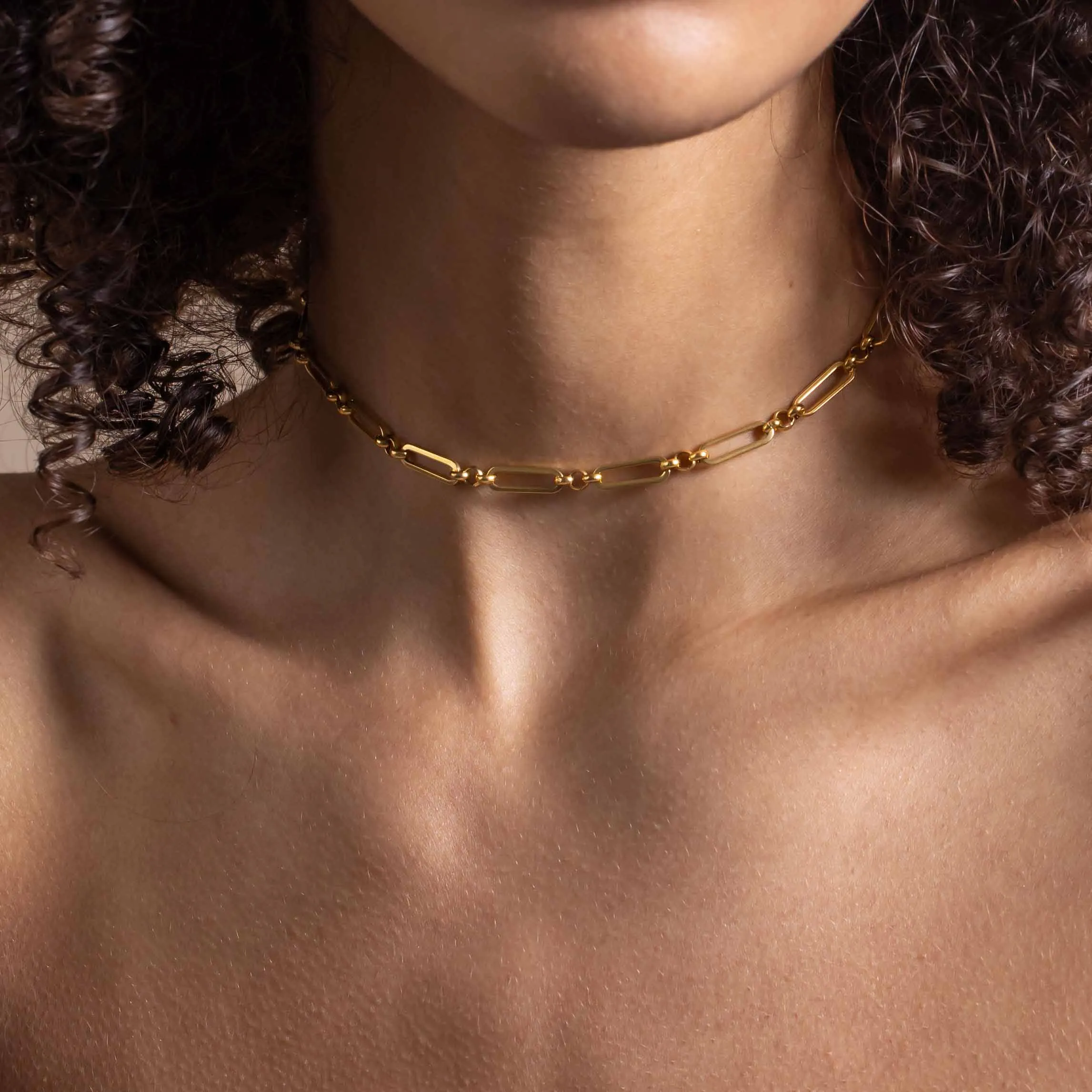 Solar Link Chain in Gold