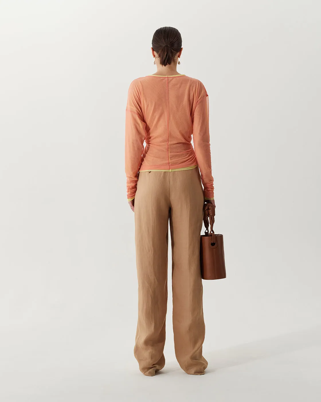 Soren Top Mesh Coral