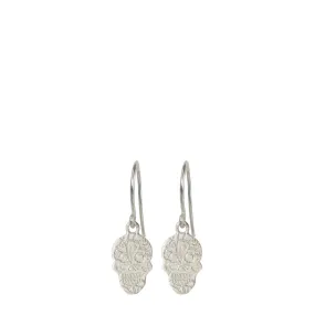 Sterling Silver Paisley Skull Earrings