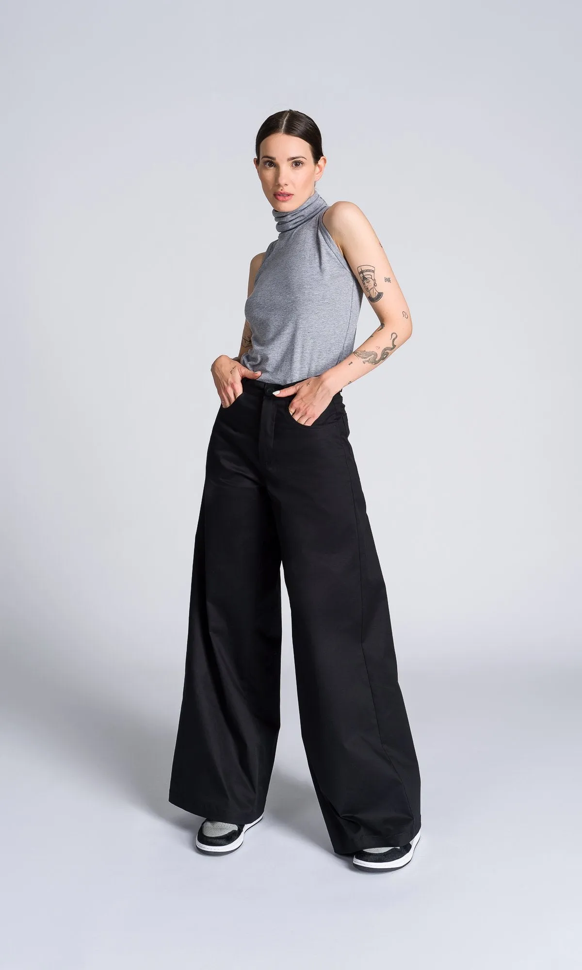 Straight Wide Leg Pants