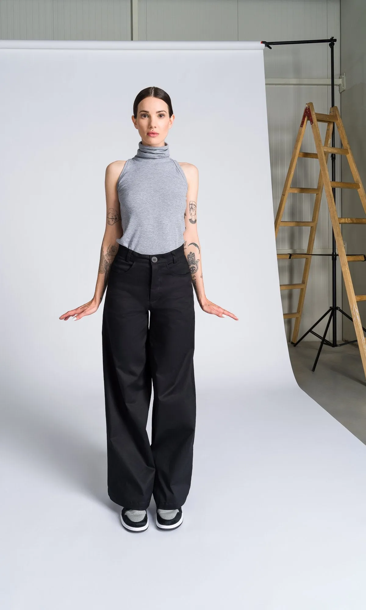 Straight Wide Leg Pants