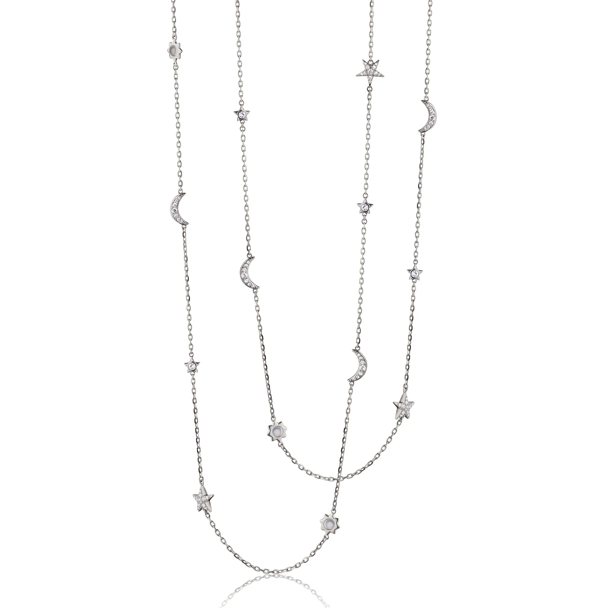 Sun, Moon and Stars 40" Necklace