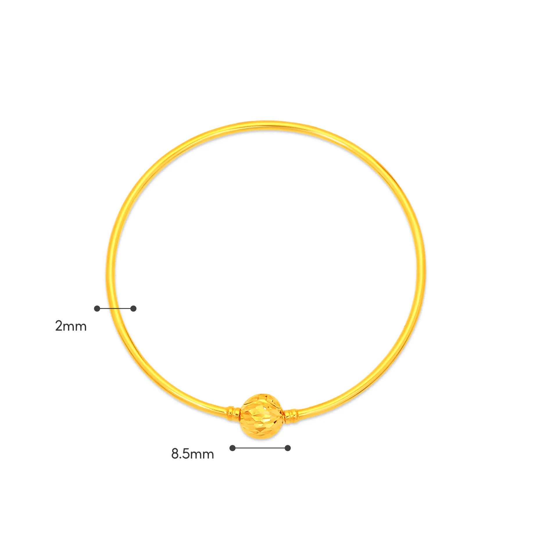 TAKA Jewellery 916 Gold Round Bangle