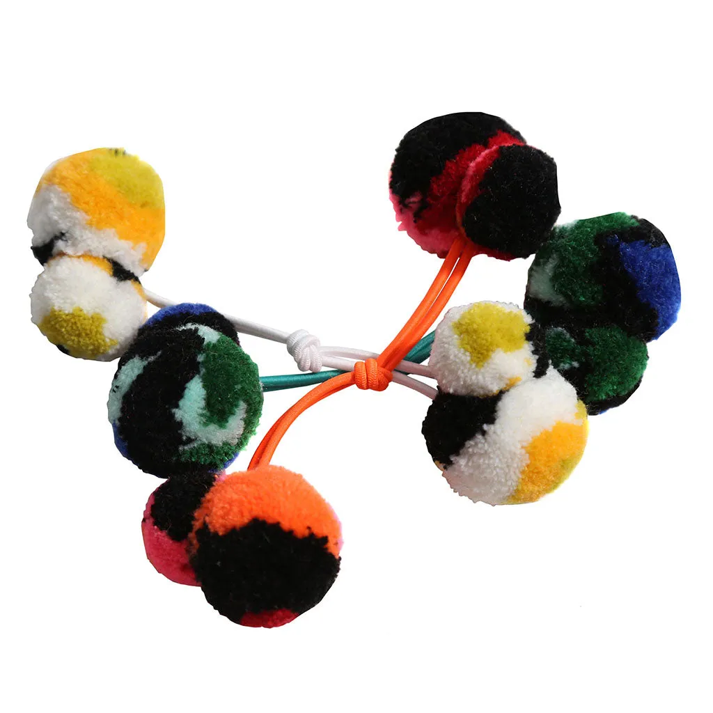 Tia Cibani Kids Petra Pompom Hair Ties Rainbow