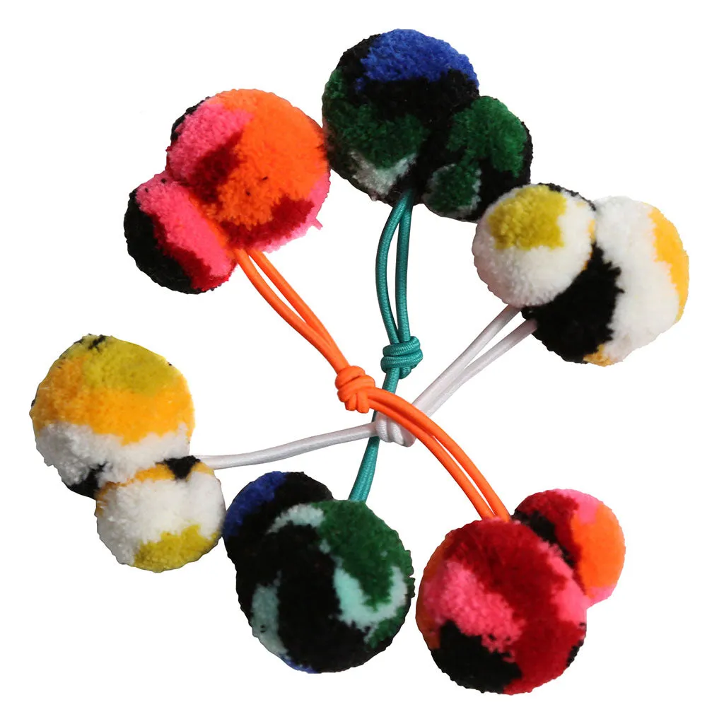 Tia Cibani Kids Petra Pompom Hair Ties Rainbow