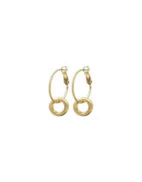 Tula Construct Chunky Hoop Earring Gold Plating