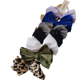 Velvet Bitty Bow Headband