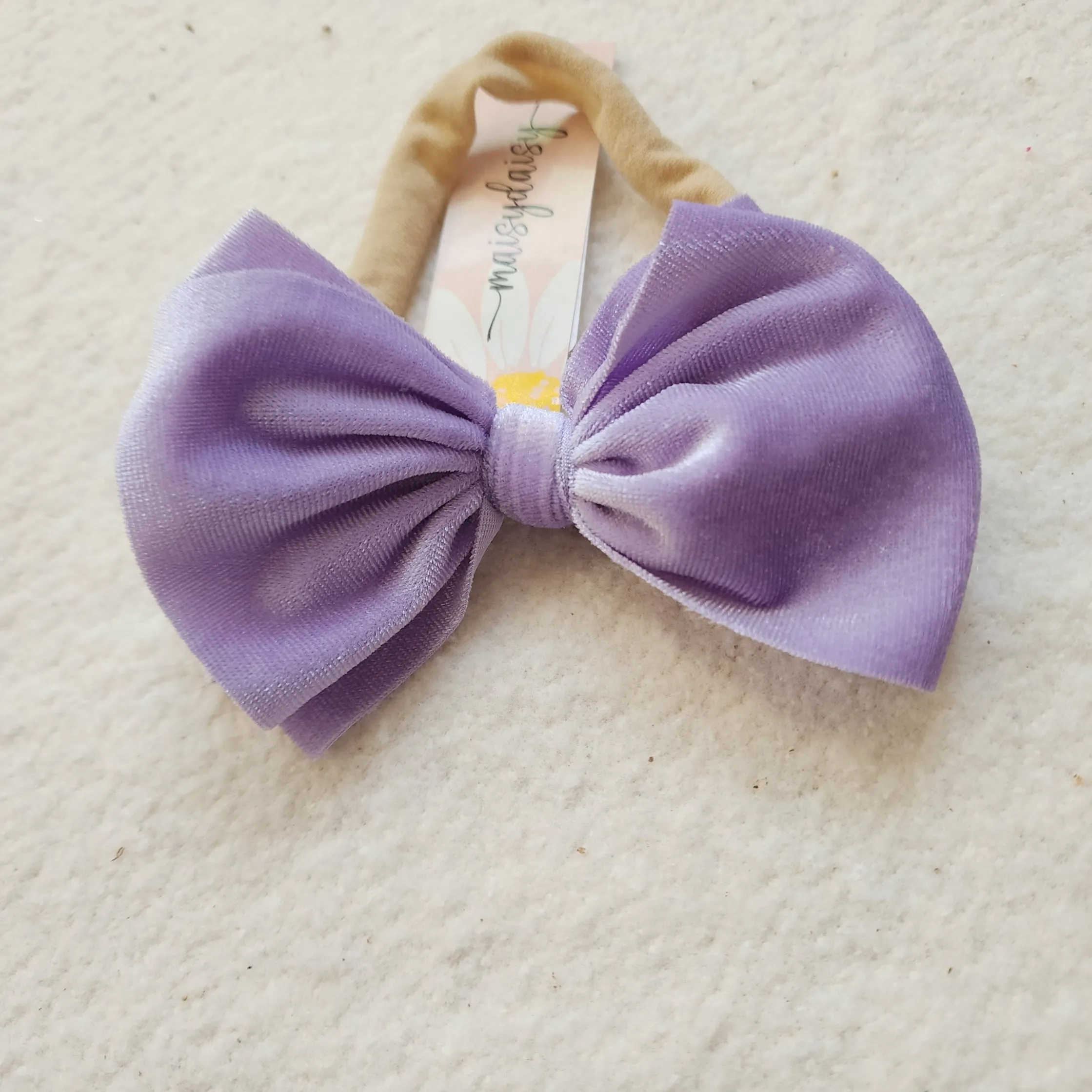 Velvet Bitty Bow Headband