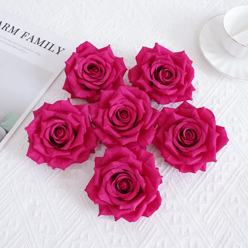 Wholesale Silk Flat Roses Artificial Flowers Crafts
