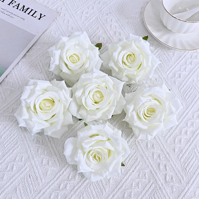 Wholesale Silk Flat Roses Artificial Flowers Crafts