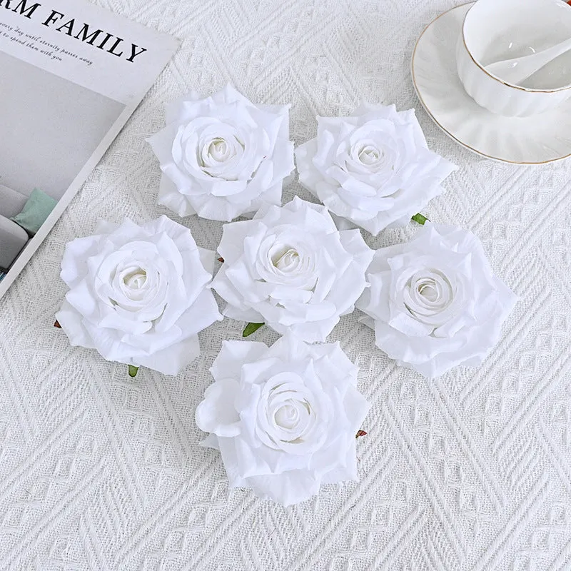 Wholesale Silk Flat Roses Artificial Flowers Crafts