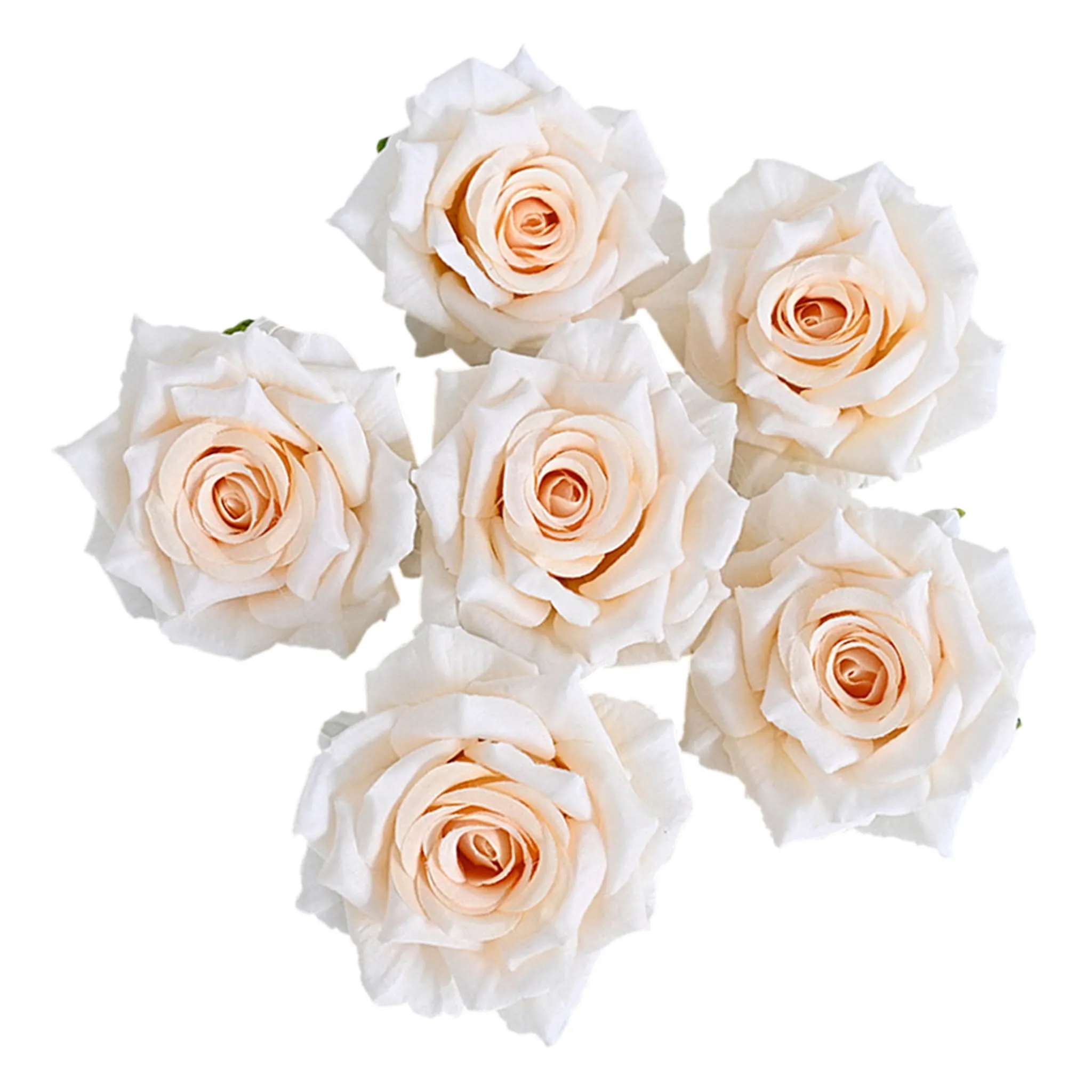 Wholesale Silk Flat Roses Artificial Flowers Crafts