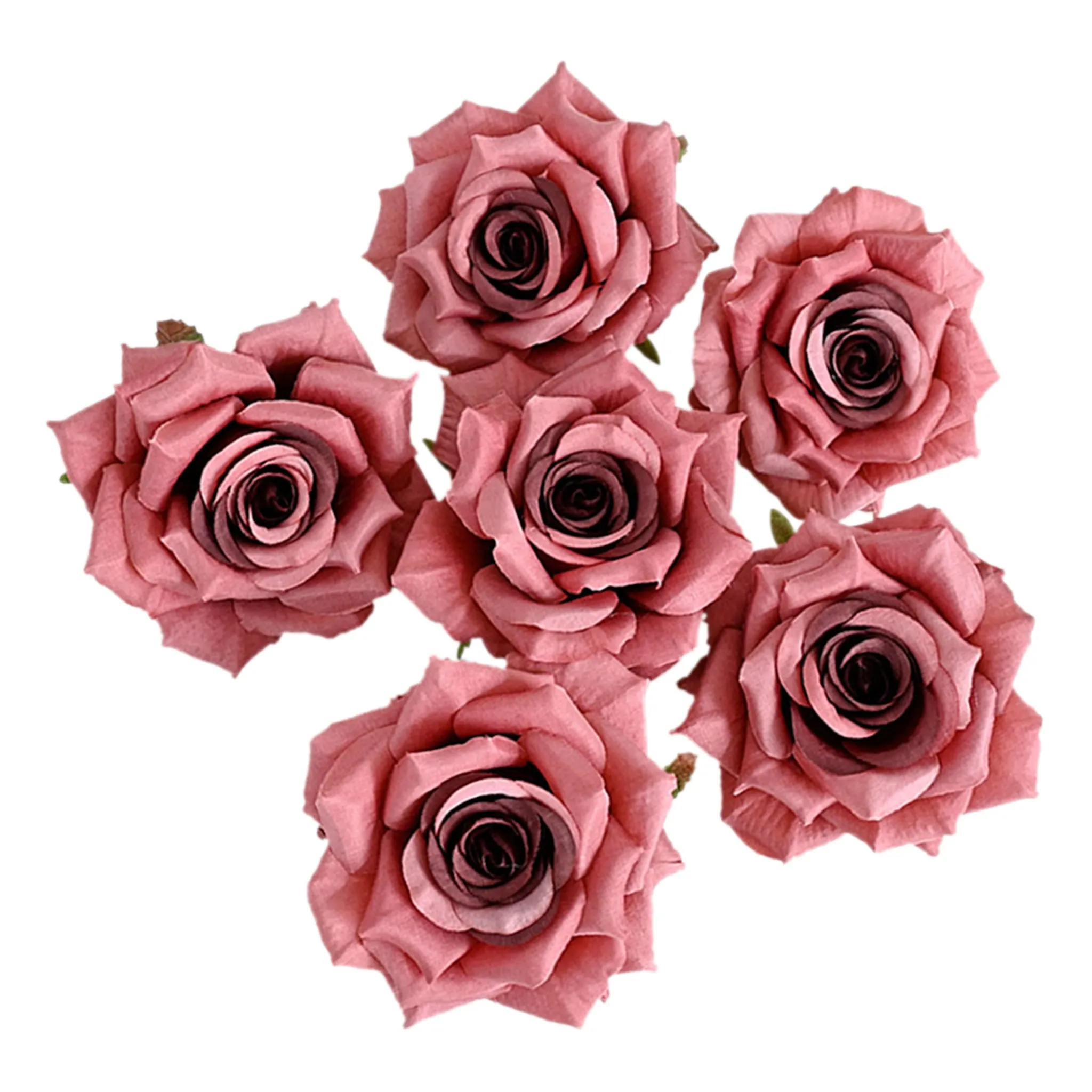 Wholesale Silk Flat Roses Artificial Flowers Crafts