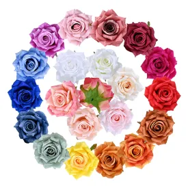 Wholesale Silk Flat Roses Artificial Flowers Crafts
