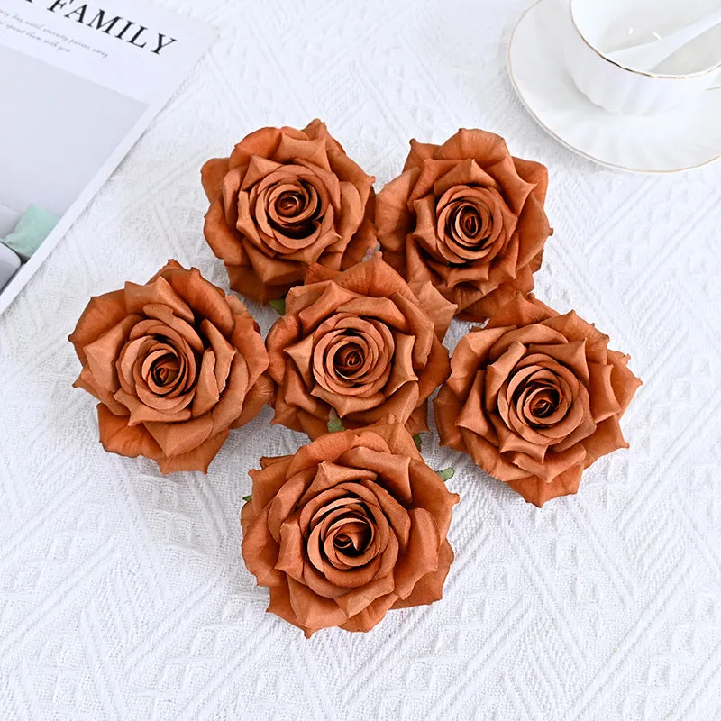 Wholesale Silk Flat Roses Artificial Flowers Crafts