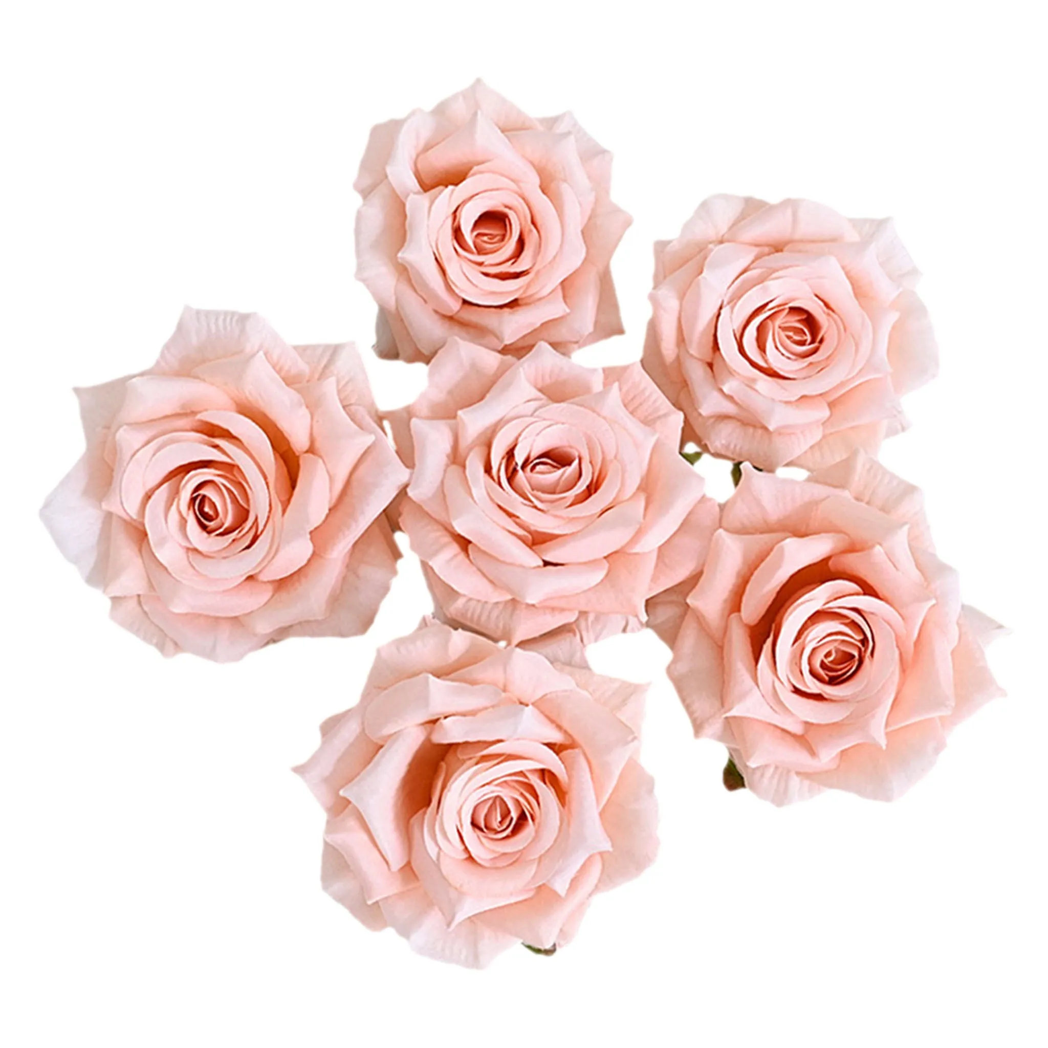 Wholesale Silk Flat Roses Artificial Flowers Crafts