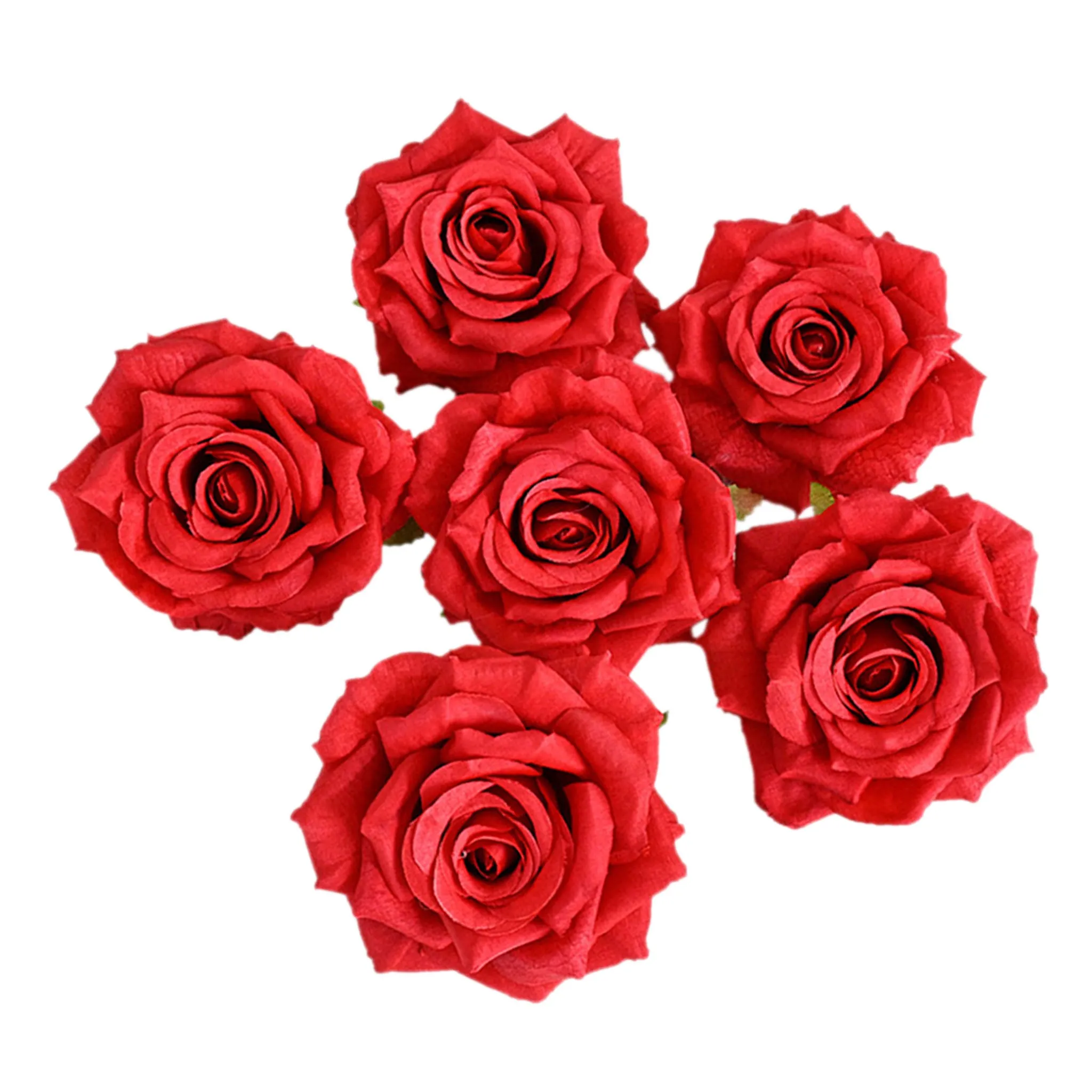 Wholesale Silk Flat Roses Artificial Flowers Crafts