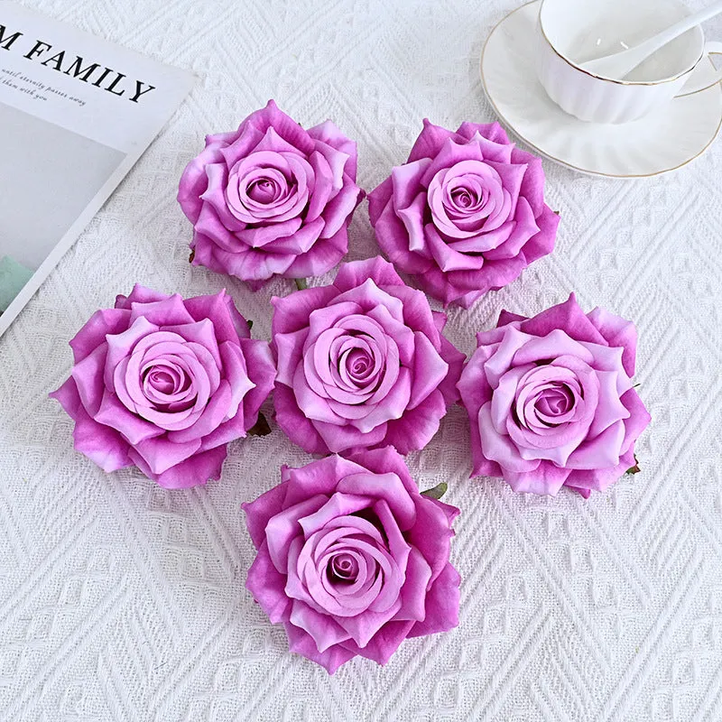Wholesale Silk Flat Roses Artificial Flowers Crafts