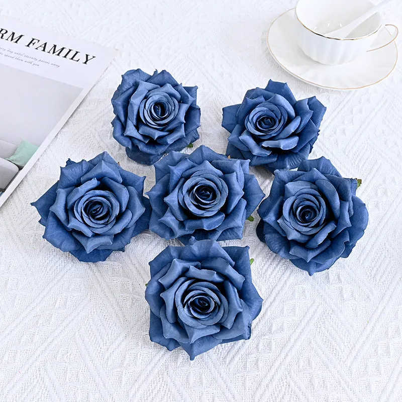 Wholesale Silk Flat Roses Artificial Flowers Crafts