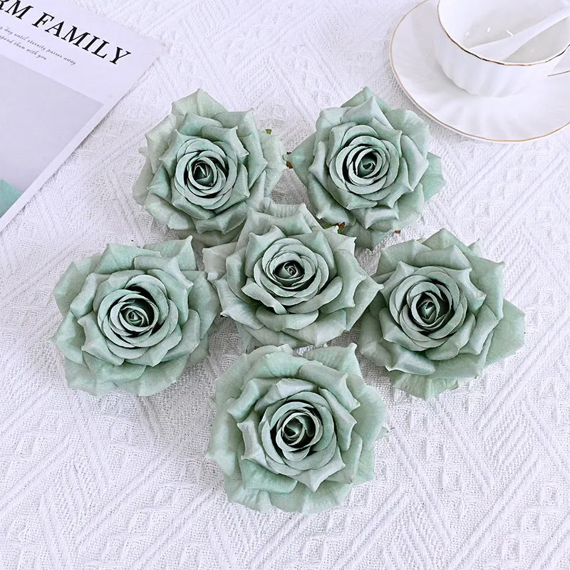 Wholesale Silk Flat Roses Artificial Flowers Crafts