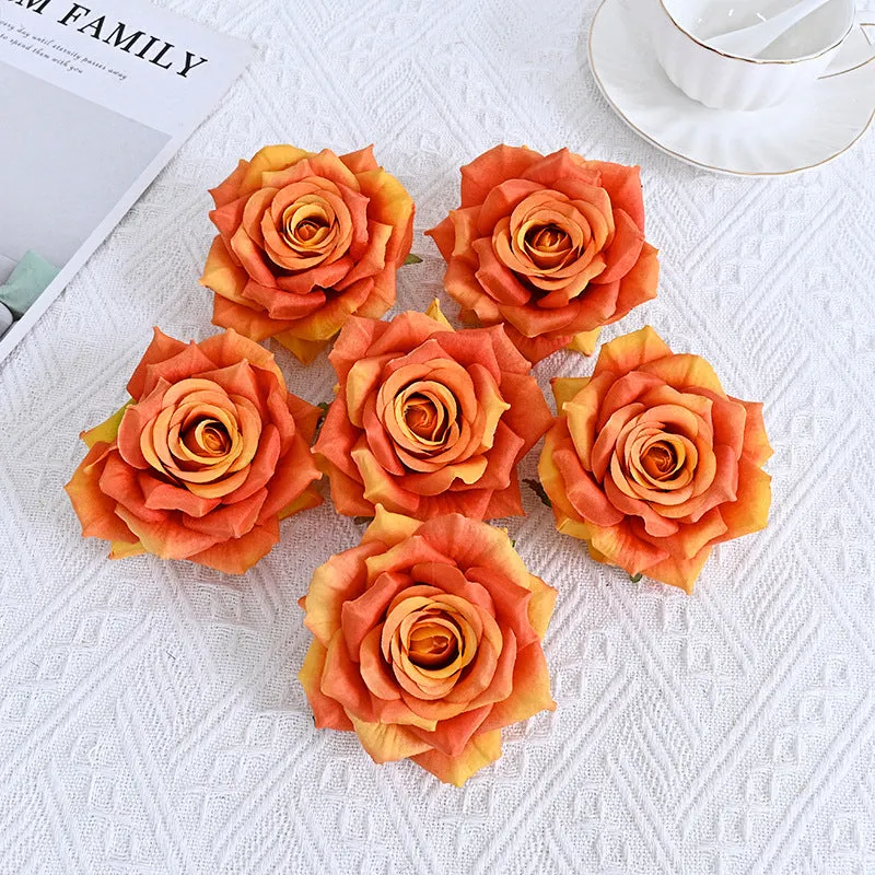 Wholesale Silk Flat Roses Artificial Flowers Crafts