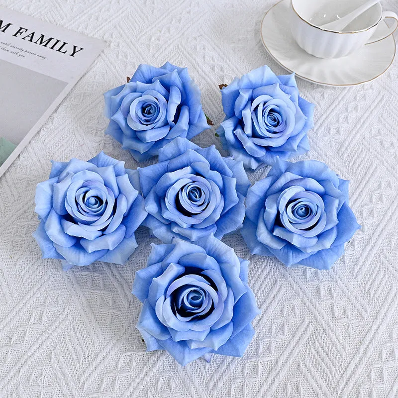 Wholesale Silk Flat Roses Artificial Flowers Crafts