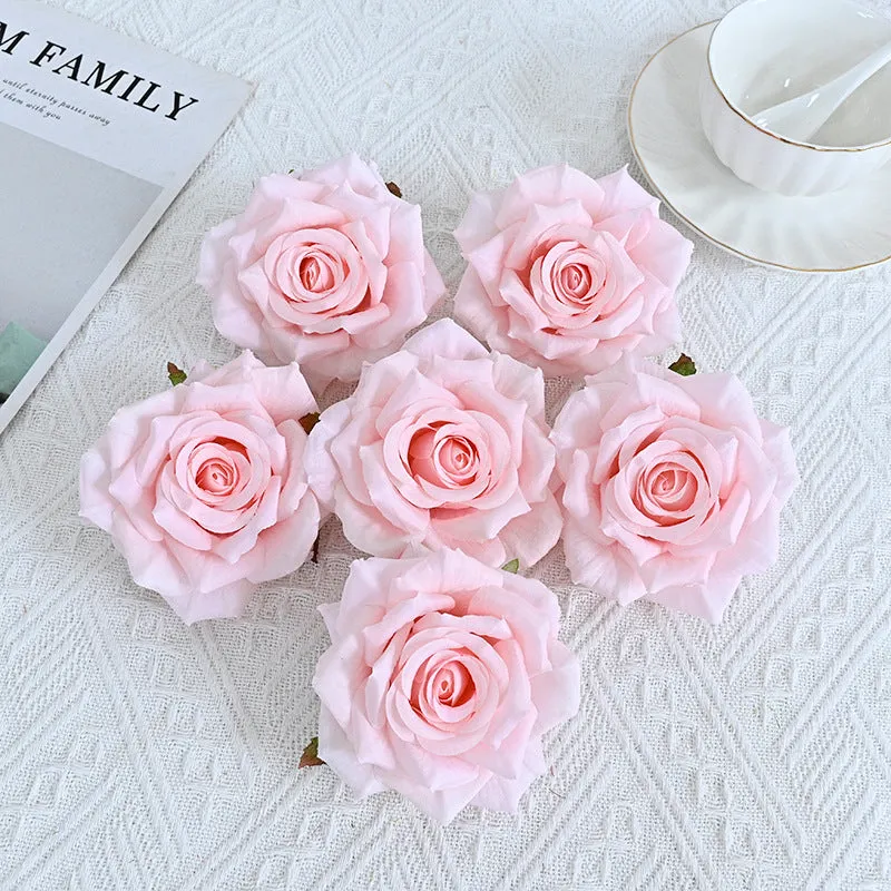 Wholesale Silk Flat Roses Artificial Flowers Crafts