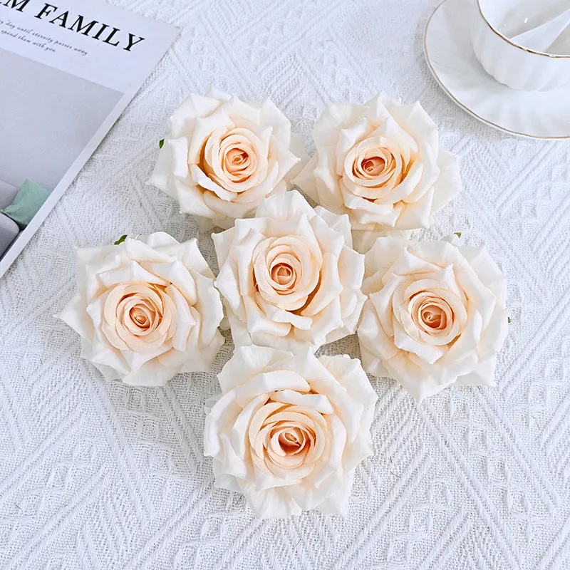 Wholesale Silk Flat Roses Artificial Flowers Crafts