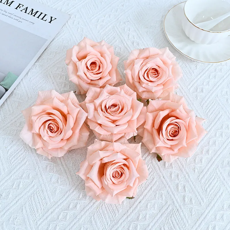 Wholesale Silk Flat Roses Artificial Flowers Crafts