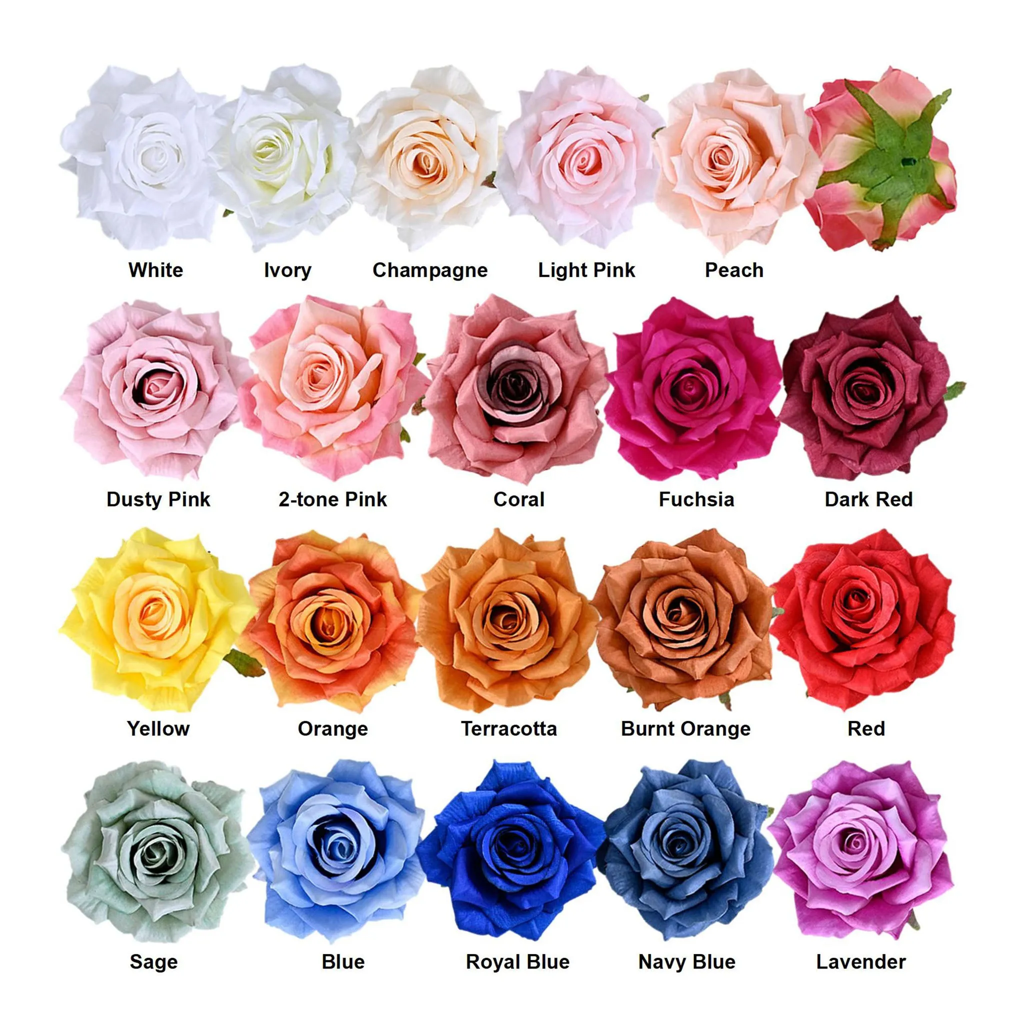 Wholesale Silk Flat Roses Artificial Flowers Crafts